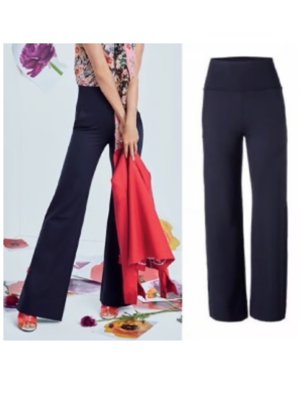 CABi Chance Pull-on Wide Leg Trousers Pants size XS in Navy #5501R